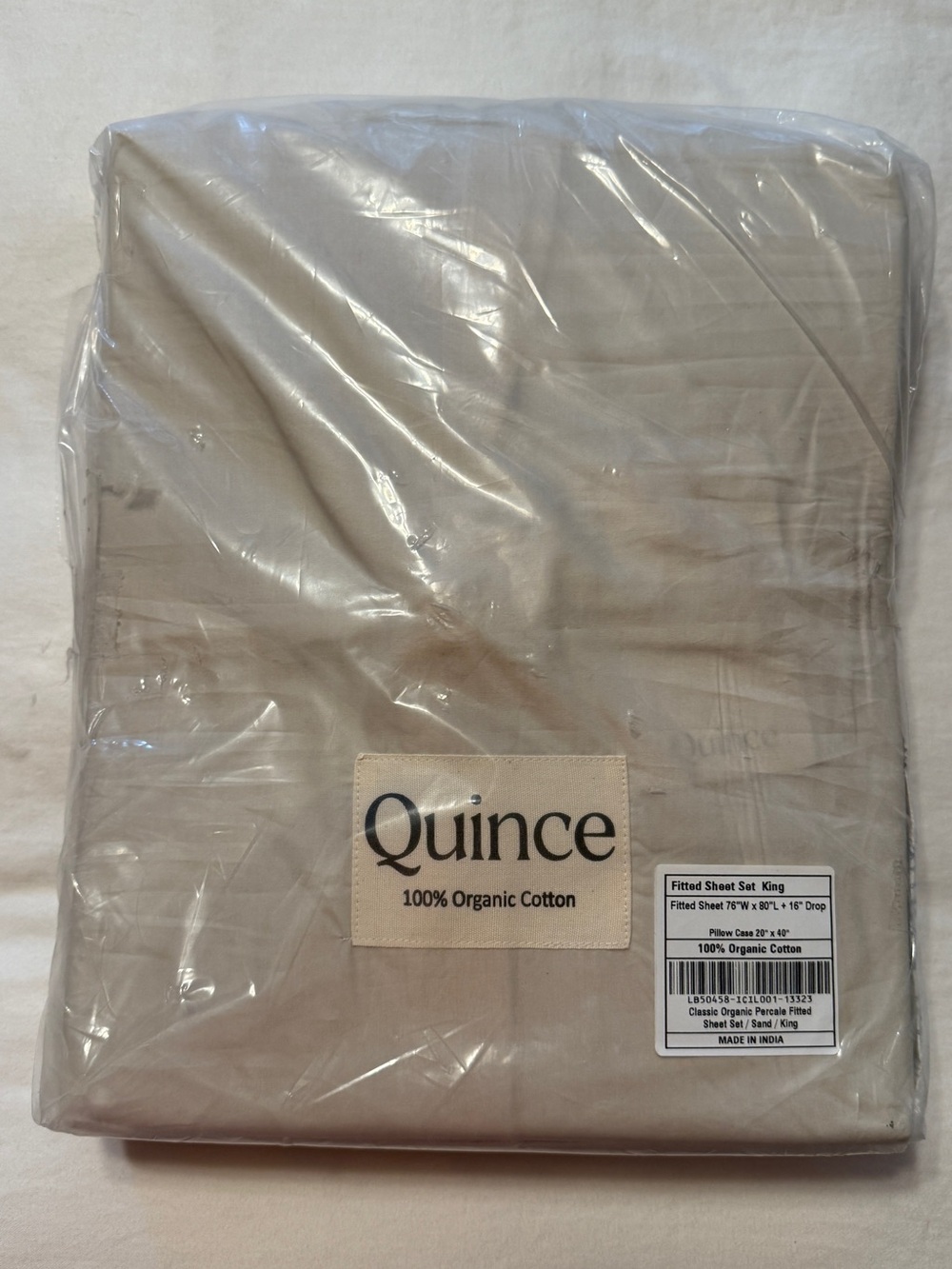Quince Organic Cotton Sheet Set in Sand
